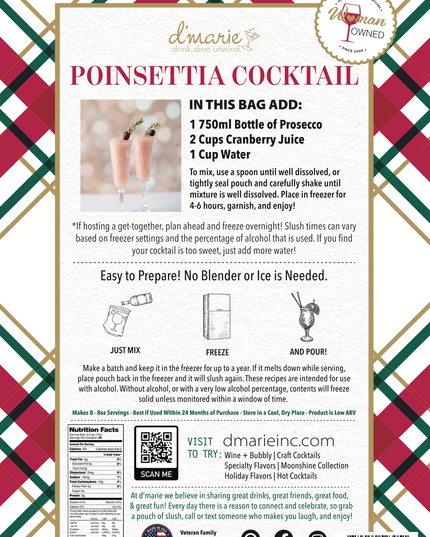 Poinsettia Craft Cocktail Slush Mix