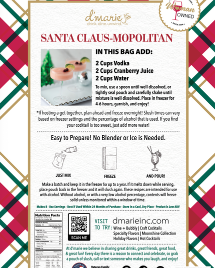 Santa Claus-mopolitan Craft Cocktail Slush Mix