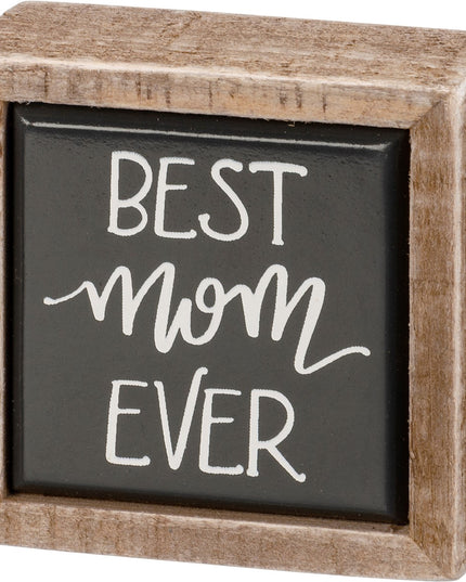 Best Mom Ever Box Sign Mini image 0