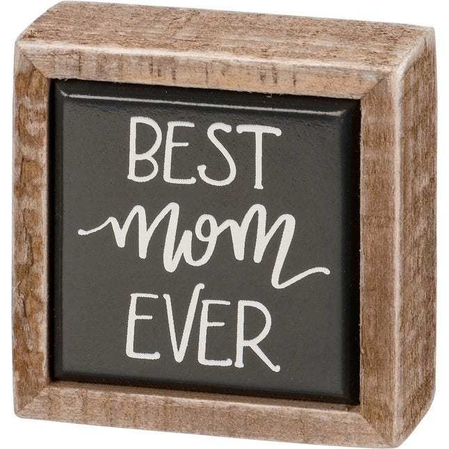 Best Mom Ever Box Sign Mini image 0