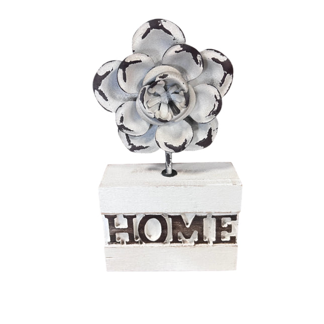 Whitewash Floral Home Sign image 0