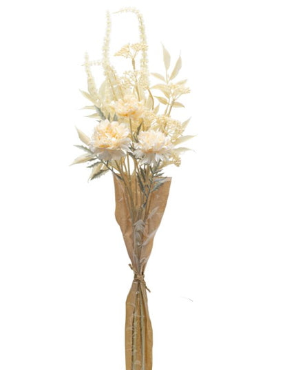 Bleached Zinnia Bouquet 29.5"