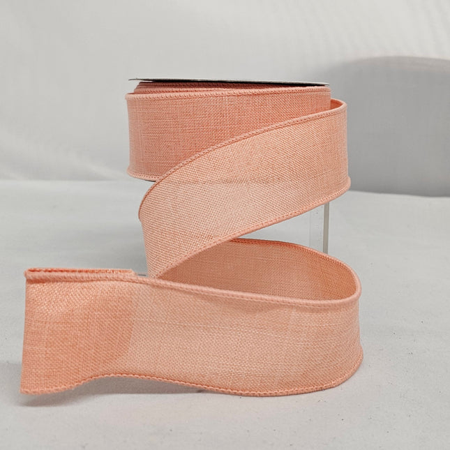 1.5" x 10Y Pastel Royal Burlap Peach image 0