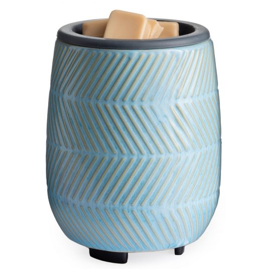 Blue Herringbone Flip Dish Fragrance Warmer image 0