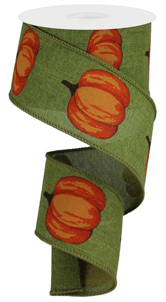 2.5" x 10yd Pumpkin On Royal image 0