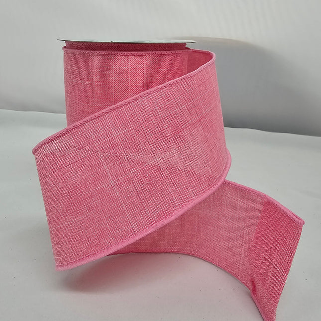 2.5"x10Y Pastel Royal Burlap Pink image 0