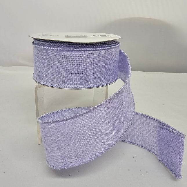 1.5" x 10Y Pastel Royal Burlap Lavender image 0