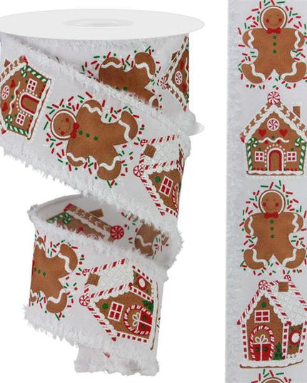 Gingerbread House Ribbon 2.5" x 10 yds image 0