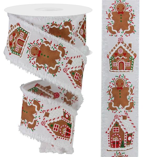 Gingerbread House Ribbon 2.5" x 10 yds image 0