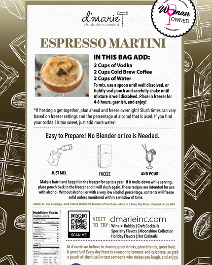 Espresso Martini Craft Cocktail Slush Mix
