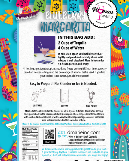 Blueberry Margarita Craft Cocktail Slush Mix