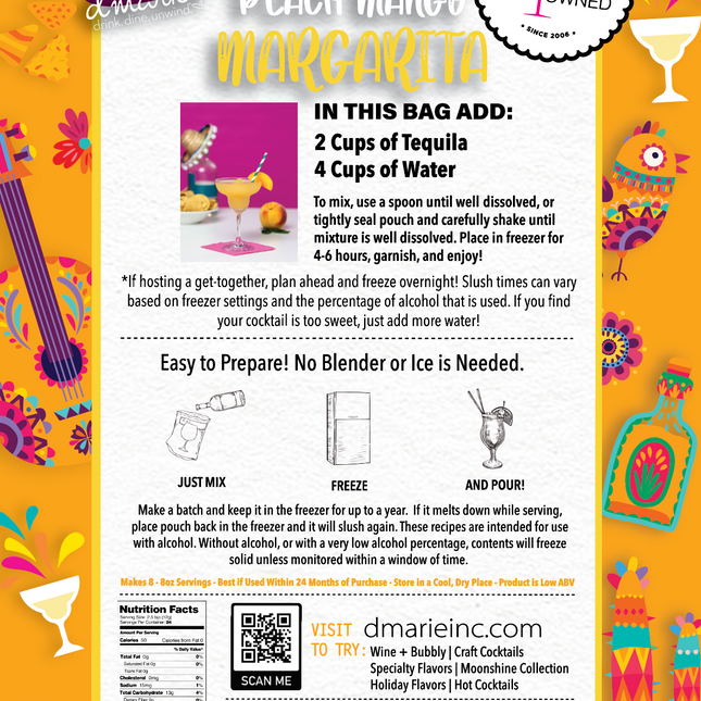 Peach Mango Margarita Slush Mix