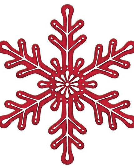 12"H x 10.5"L Metal/Embossed Snowflake Sign