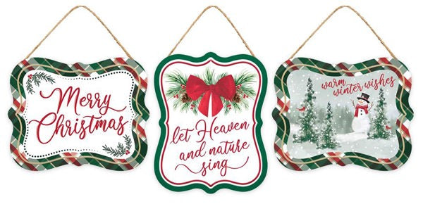 Embossed Christmas Signs