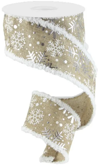 2.5" x 10 yds Snowflake Ribbon