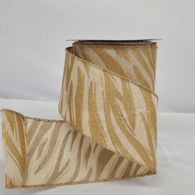 2.5"x10Y Glitter Zebra Ribbon