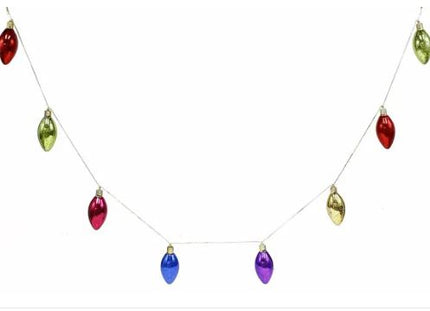 6' Antique Look Large Christmas Bulb Garland