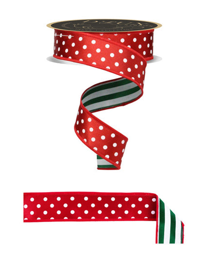Polka Dot & Stripe Ribbon - 1.5" x 10 yds image 0