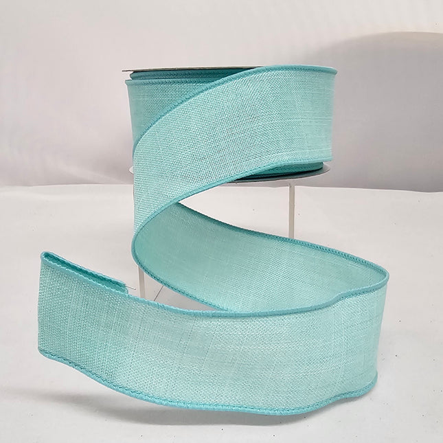 1.5" x 10Y Pastel Royal Burlap Light Blue image 0