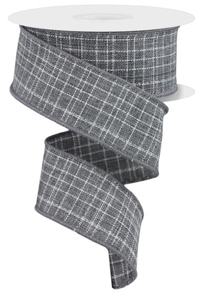 1.5" x 10yd Check Royal Burlap image 0