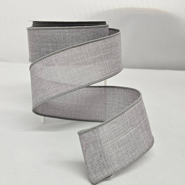 1.5" x 10Y Pastel Royal Burlap Gray image 0