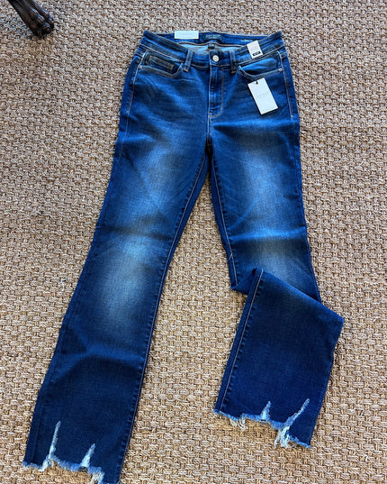 Distressed Hem Bootcut Judy Blue Jeans image 0