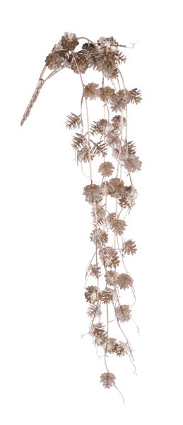 Pinecone Hanging Spray - Champagne image 0