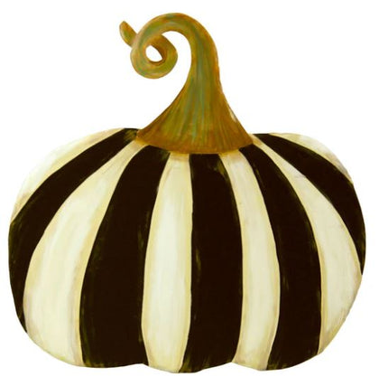 Black and White Striped Pumpkin