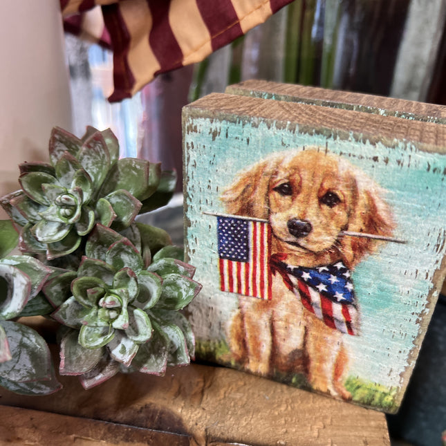 Puppy with Flag Sign image 0