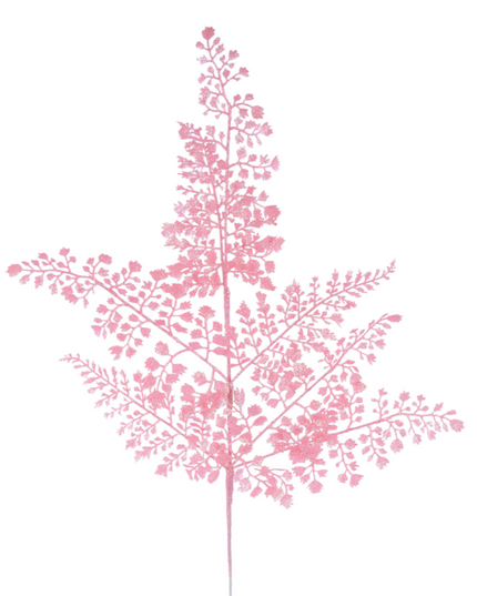 23"L Irid Glitter Maidenhair Fern Spray