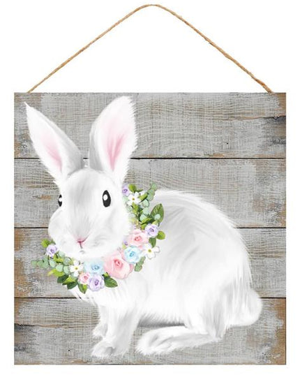 10" Bunny/Floral Sign image 0