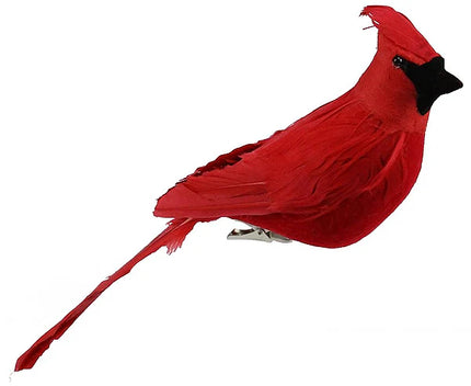 12"L Feather Cardinal W/Clip