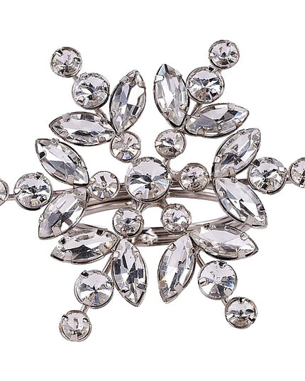 3"Dia Glass Snowflake Napkin Ring Holder Set of 3