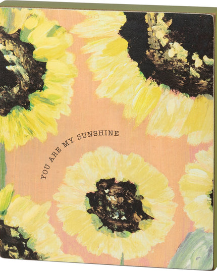 You Are My Sunshine Sunflower Block Sign image 0
