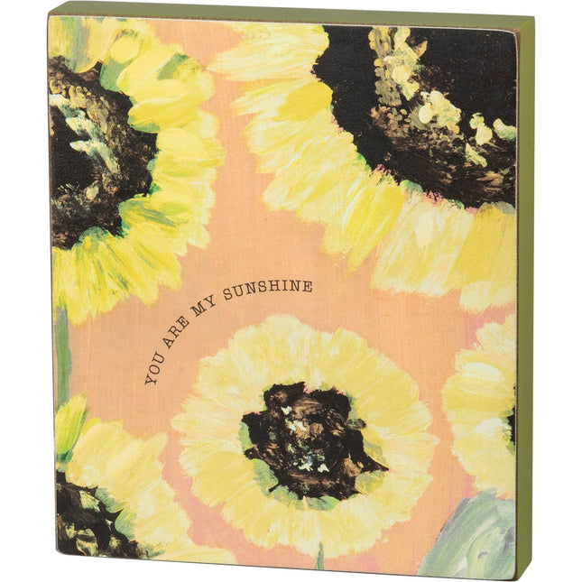 You Are My Sunshine Sunflower Block Sign image 0