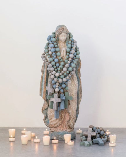 Wood Bead Rosary Decor image 0