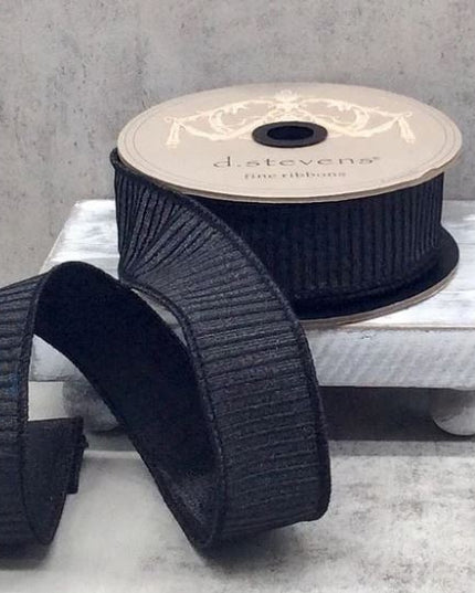 Black Pleated Ribbon