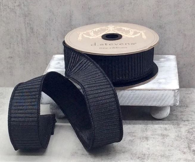 Black Pleated Ribbon