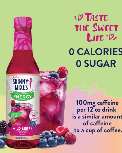 Sugar Free Wild Berry Energy Syrup - 375ml