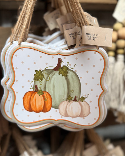 Pumpkins Metal Sign image 0
