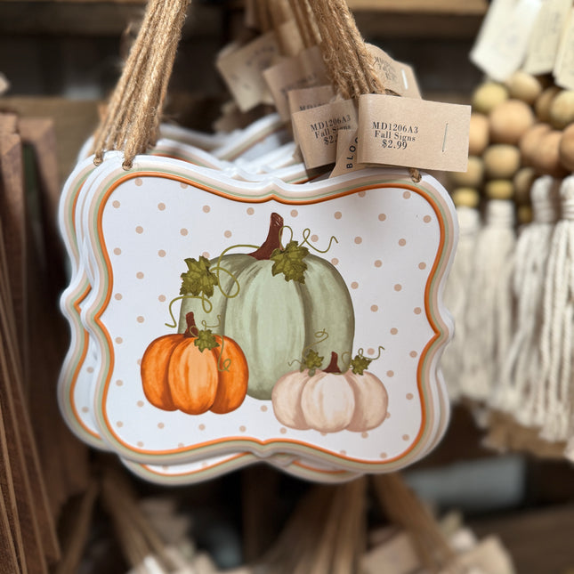 Pumpkins Metal Sign image 0