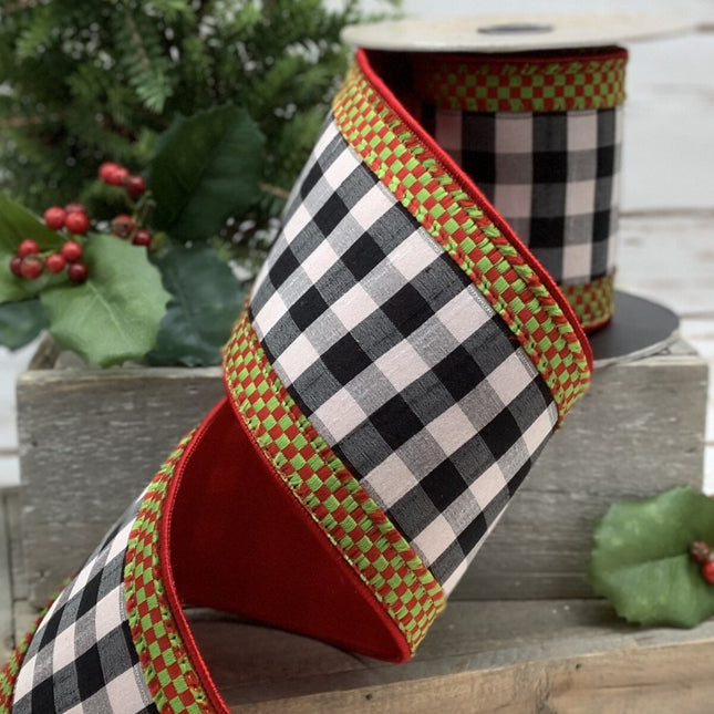 4" x 10yds dupioni check