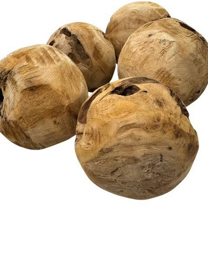 Decorative 4" Wood Orb