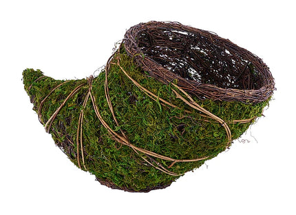 18"L Moss/Vine Cornucopia