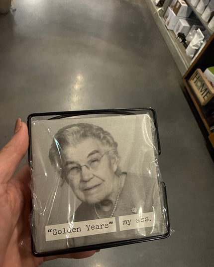 Golden Years Coaster Set By Trash Talk By Annie