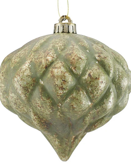 150Mm Vp Mottled Check Onion Ornament