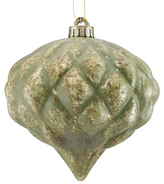 150Mm Vp Mottled Check Onion Ornament