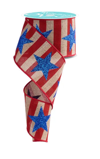2.5" x 10yd Bold Star Stripe