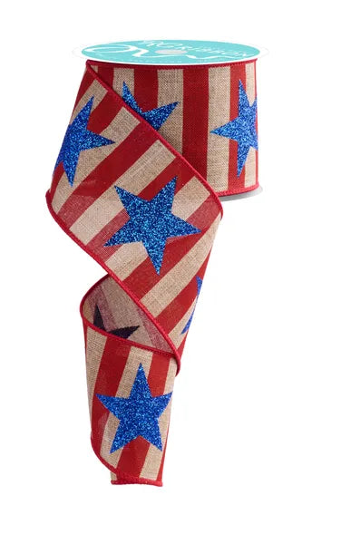 2.5" x 10yd Bold Star Stripe
