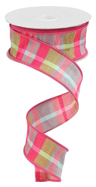 1.5" x 10yd Faux Dupioni Plaid image 0